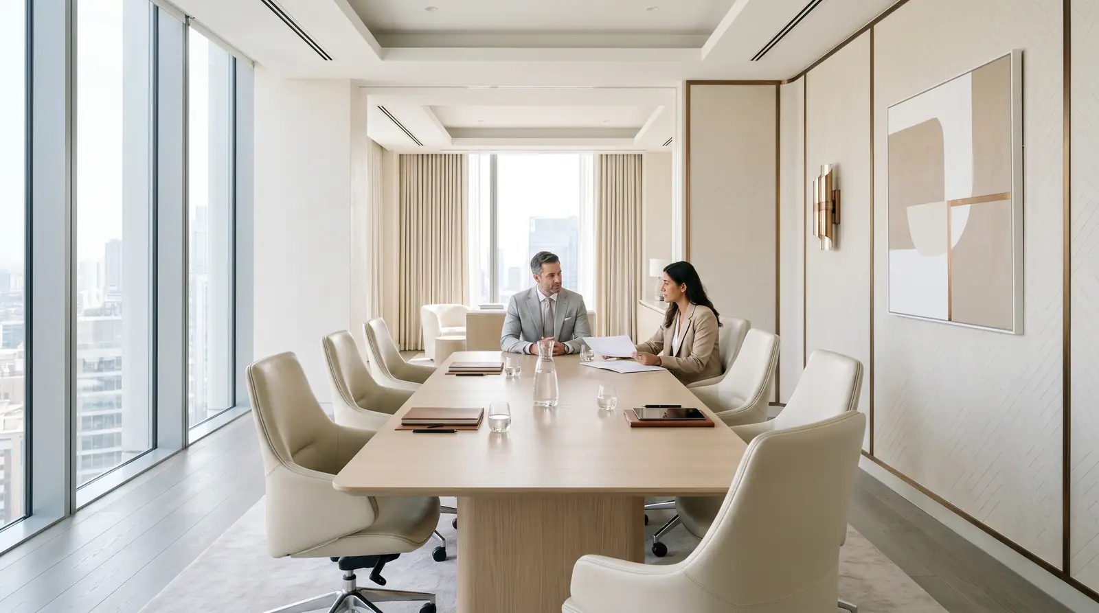 Premium boardroom for Grey Area Consulting advisory execution