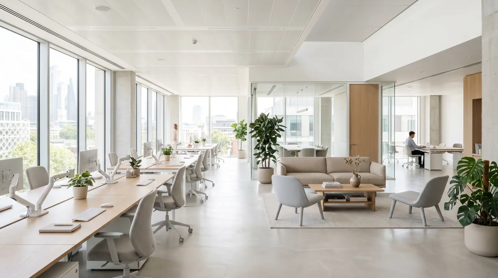 Premium executive lounge for Grey Area Consulting client inquiries