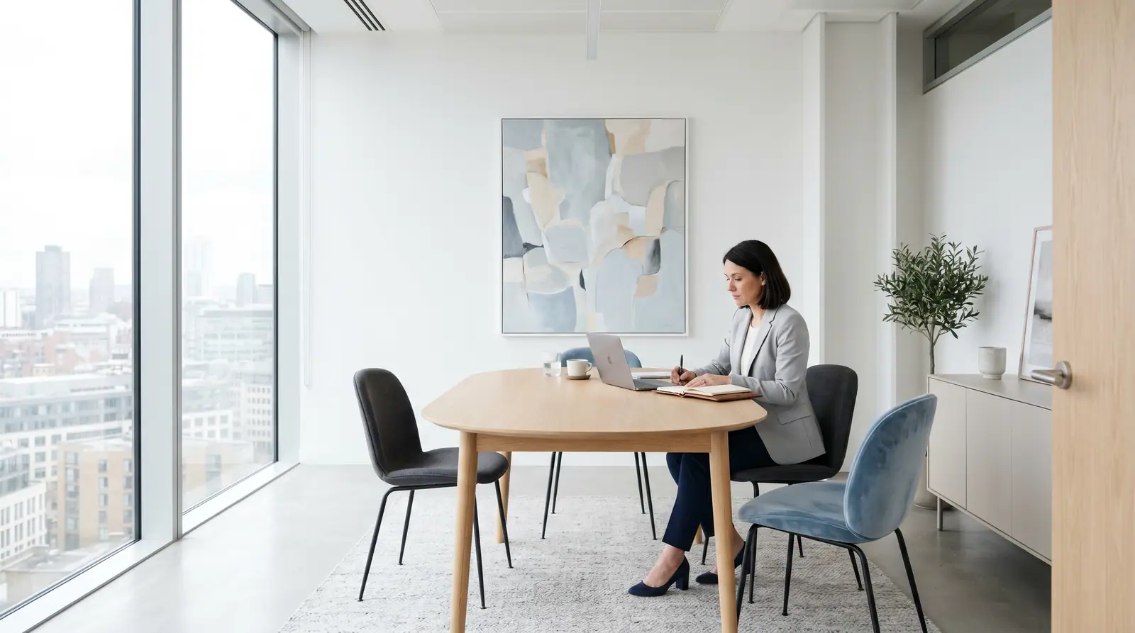 Executive boardroom for confidential leadership search
